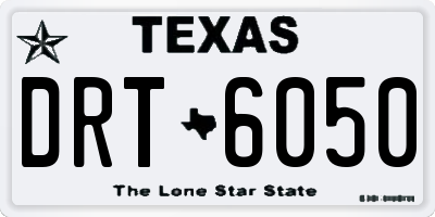 TX license plate DRT6050