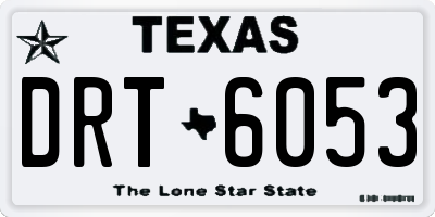 TX license plate DRT6053