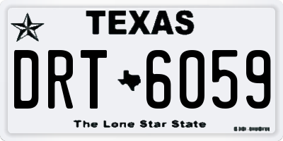 TX license plate DRT6059
