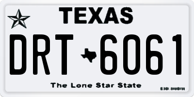 TX license plate DRT6061