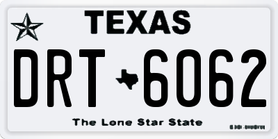 TX license plate DRT6062