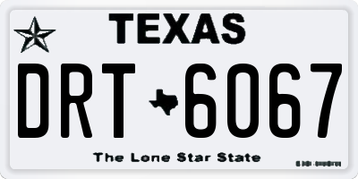 TX license plate DRT6067