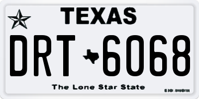 TX license plate DRT6068