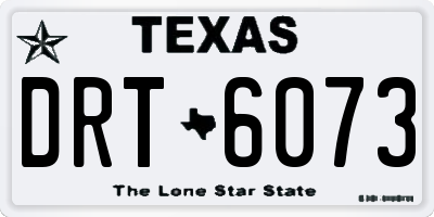 TX license plate DRT6073