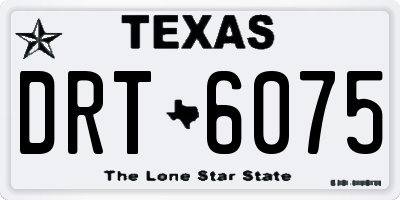TX license plate DRT6075