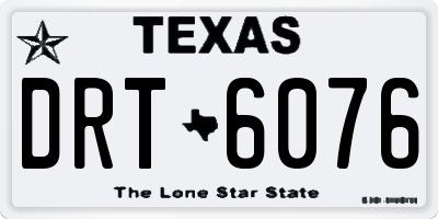TX license plate DRT6076