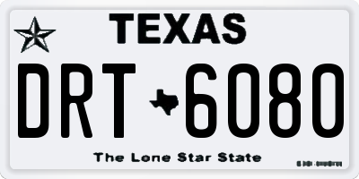 TX license plate DRT6080