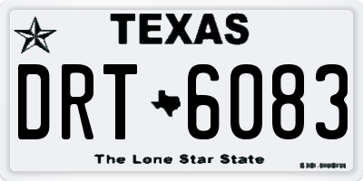 TX license plate DRT6083