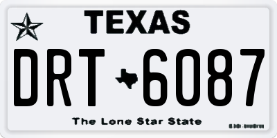 TX license plate DRT6087