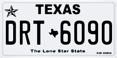 TX license plate DRT6090