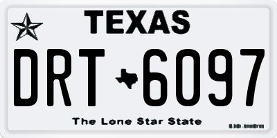 TX license plate DRT6097