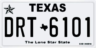 TX license plate DRT6101