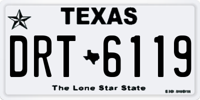 TX license plate DRT6119