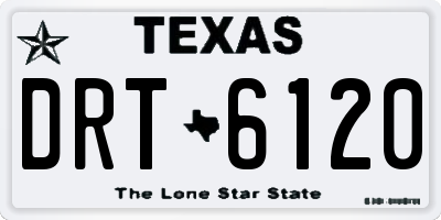 TX license plate DRT6120