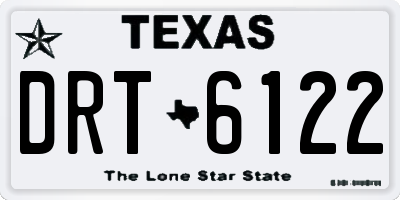 TX license plate DRT6122