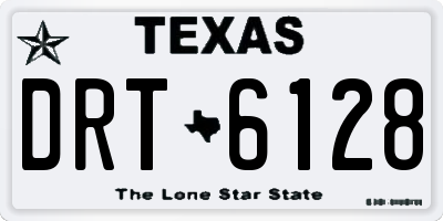 TX license plate DRT6128