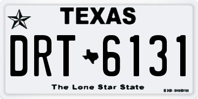TX license plate DRT6131