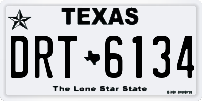 TX license plate DRT6134