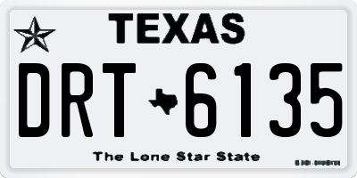 TX license plate DRT6135