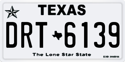 TX license plate DRT6139