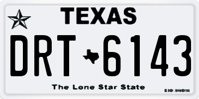 TX license plate DRT6143