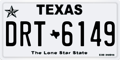 TX license plate DRT6149