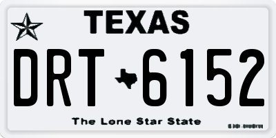 TX license plate DRT6152