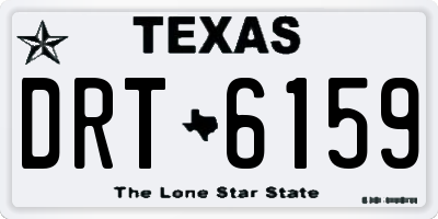TX license plate DRT6159