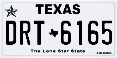 TX license plate DRT6165