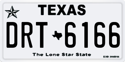 TX license plate DRT6166