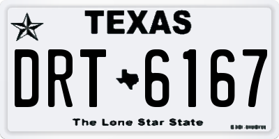TX license plate DRT6167