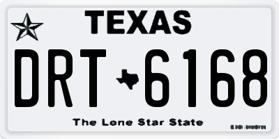 TX license plate DRT6168
