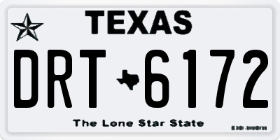 TX license plate DRT6172