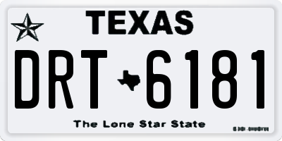 TX license plate DRT6181
