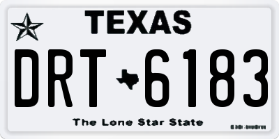 TX license plate DRT6183