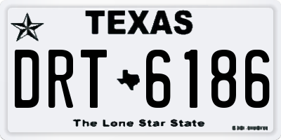 TX license plate DRT6186