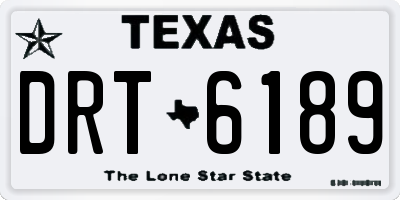 TX license plate DRT6189