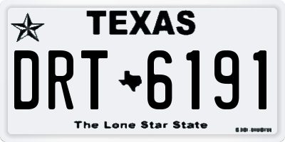 TX license plate DRT6191