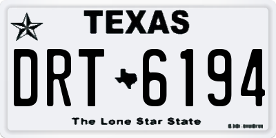 TX license plate DRT6194