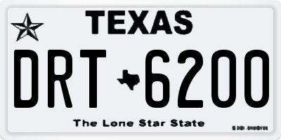 TX license plate DRT6200
