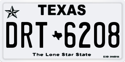 TX license plate DRT6208