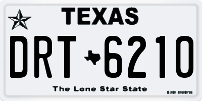 TX license plate DRT6210