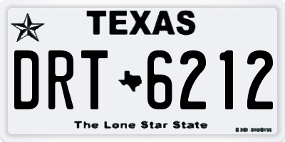 TX license plate DRT6212