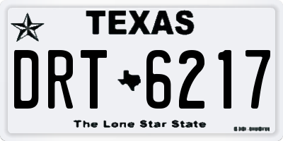TX license plate DRT6217