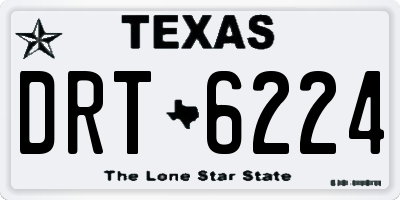 TX license plate DRT6224