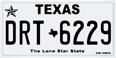 TX license plate DRT6229