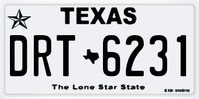 TX license plate DRT6231