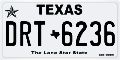 TX license plate DRT6236