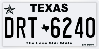 TX license plate DRT6240