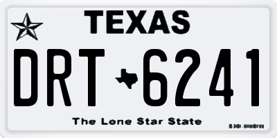 TX license plate DRT6241